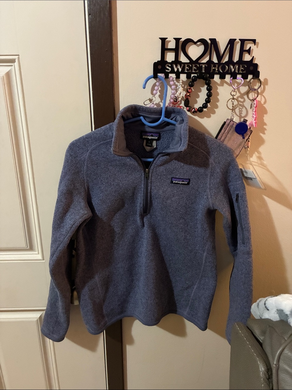 Patagonia Women's Slate Blue Quarter-Zip Fleece Pullover